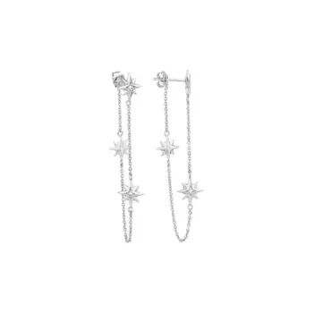 Radiant 925 Sterling Silver Earrings Unisex Silver