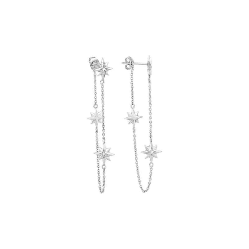 Radiant 925 Sterling Silver Earrings Unisex Silver-0