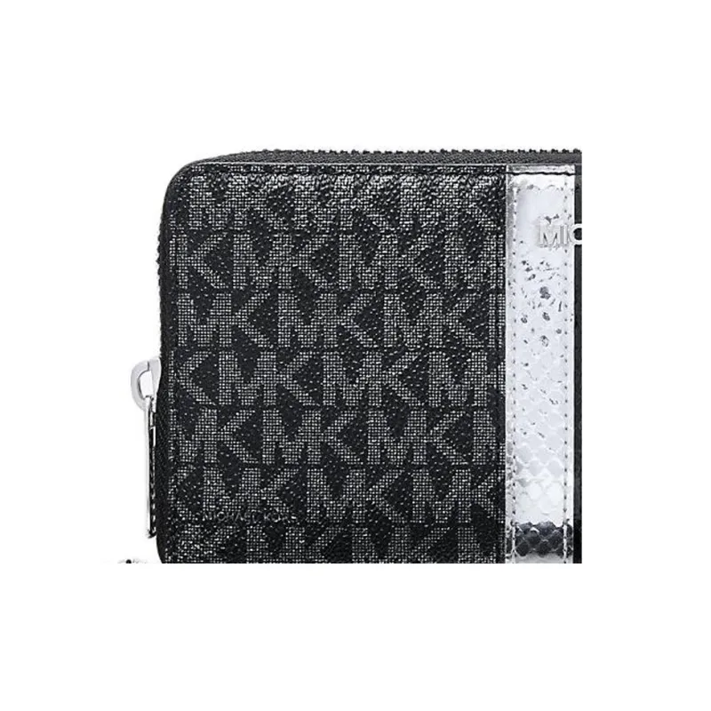 MICHAEL KORS Jet Set Travel Coated Canvas Wallet Tubas Women's Black-3