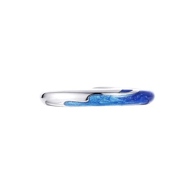 HUAYA S925 Silver Rings Women's Aqua Blue-1