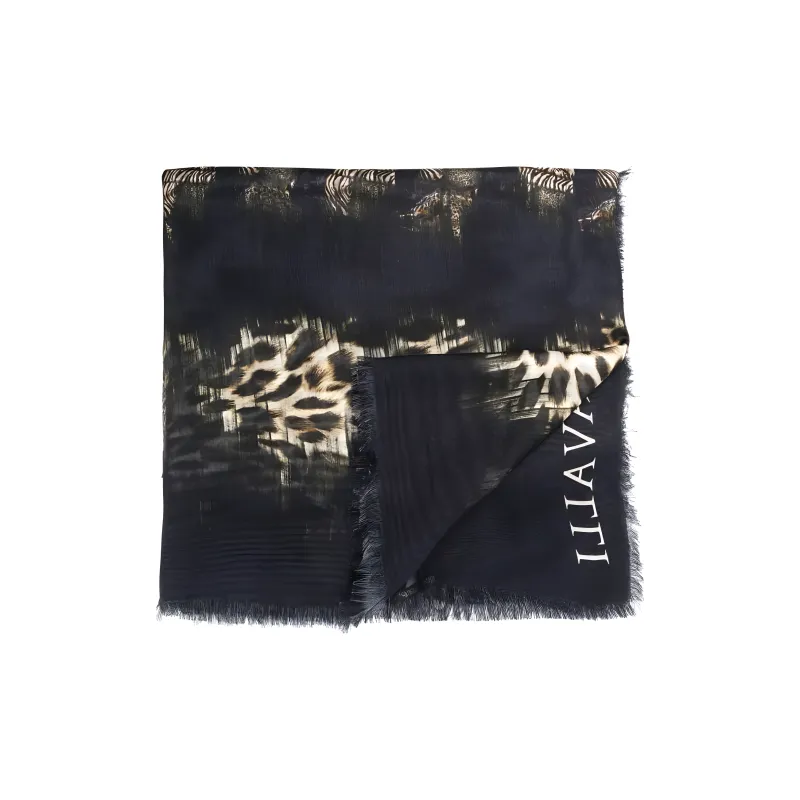 Roberto Cavalli Modal Knit Scarves Women's Black-1
