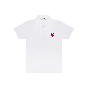 CDG Play Polo Shirt Unisex White