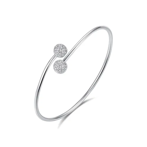 CHAOHONGJI 999 Fine Silver Adjustable Opening Bangle Women's
