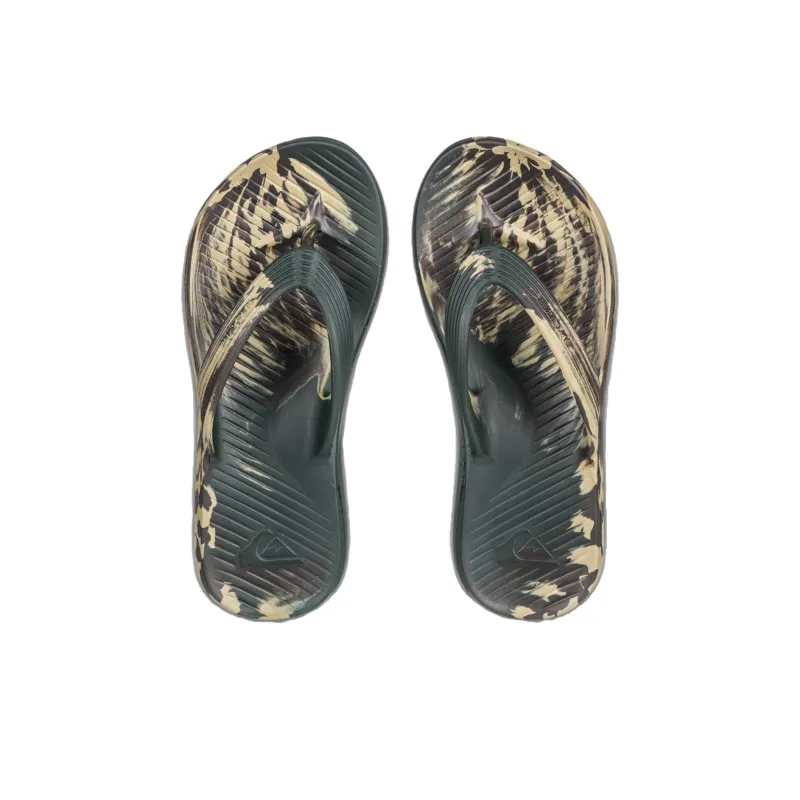 Quiksilver EVA Abrasion Resistant Flip Flops Men's Green-2