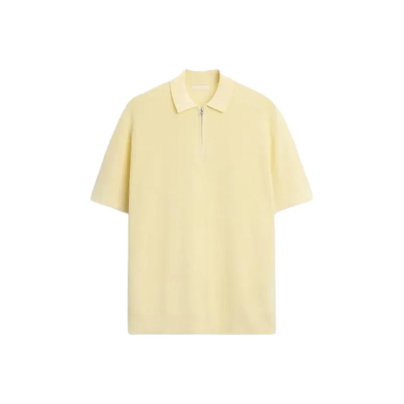 ZARA Polo Shirt Men's Light Yellow-0