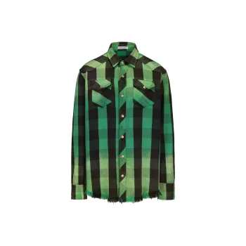 GALLIANO LANDOR Shirt Unisex The Lake Water Is Black And Green.