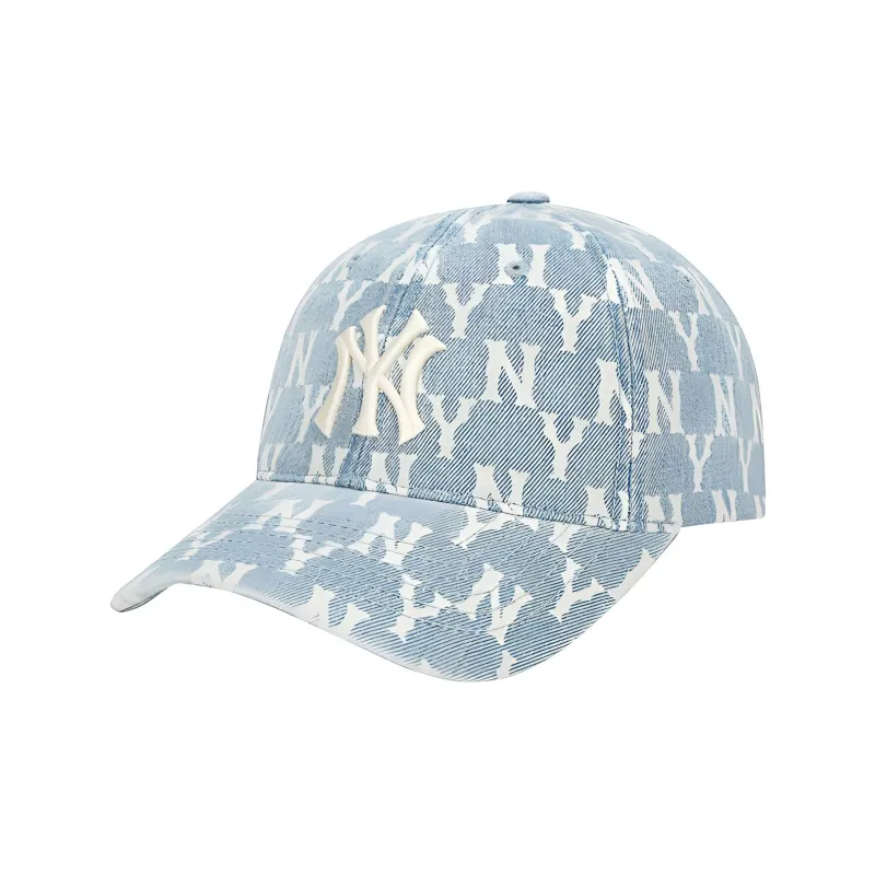 MLB Cotton, Distressed Denim Baseball Caps Unisex Blue-1