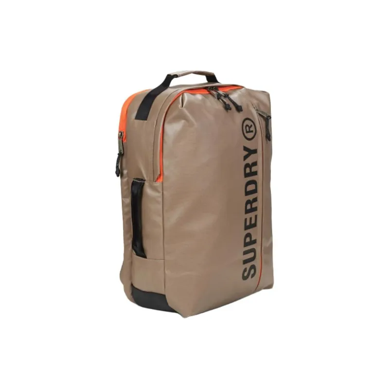 SUPERDRY Polyester Backpack Tubas Unisex Brown-1