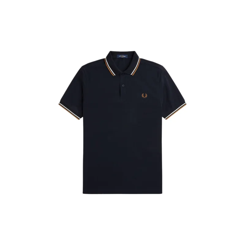 FRED PERRY Stripe trim Logo Polo Shirt-0