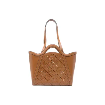 COCCINELLE Leather One Shoulder Handbag Women's Brandy Brown
