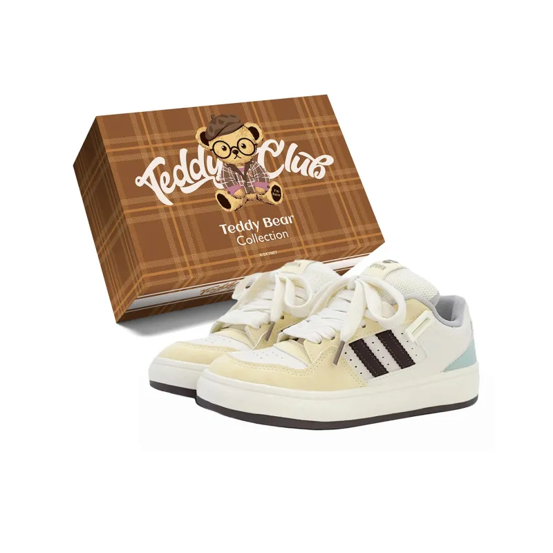 Teddy Bear Collection Slip Resistant, Abrasion Resistant, Lightweight Low Top Skateboard Shoes Women's-0