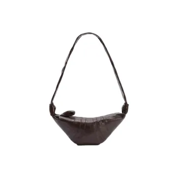Lemaire Croissant Series Fabric Croissant Bag Shoulder Bag Small Size Unisex Dark Tobacco