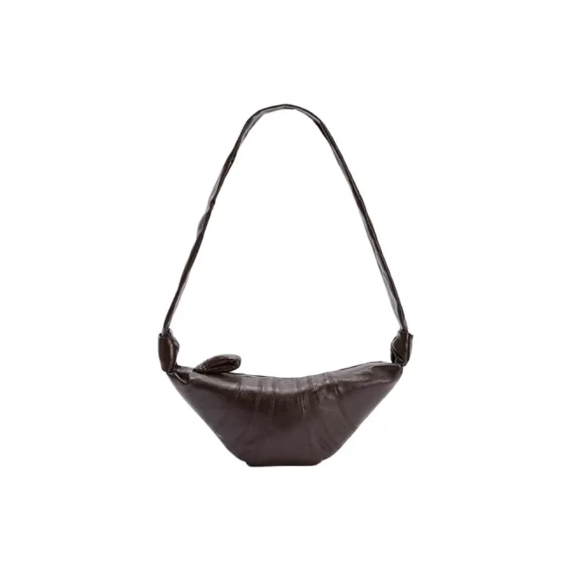 Lemaire Croissant Series Fabric Croissant Bag Shoulder Bag Small Size Unisex Dark Tobacco-0