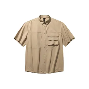 CHAOJIANTA Shirt Men's Dark Linen