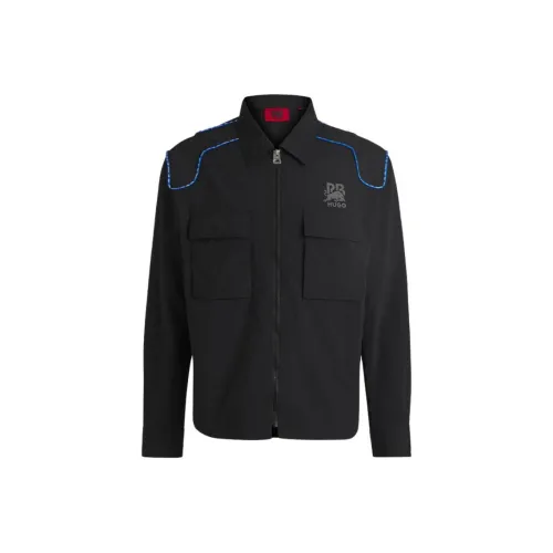 HUGO BOSS X Red Bull Carbon Stealth logo Overshirt