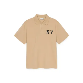MLB New York Yankees Polo Shirt Unisex Light Beige
