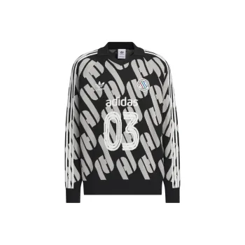 Adidas Originals ADCBC FW24 POLO U Adicolor Sweatshirt Unisex Black/Medium Heather Gray