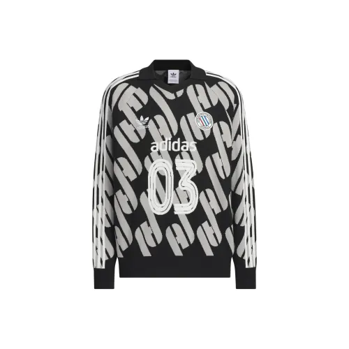Adidas Originals ADCBC FW24 POLO U Adicolor Sweatshirt Unisex Black/Medium Heather Gray
