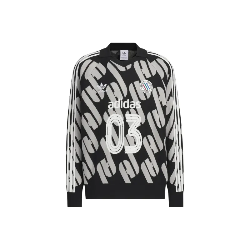 Adidas Originals ADCBC FW24 POLO U Adicolor Sweatshirt Unisex Black/Medium Heather Gray-0