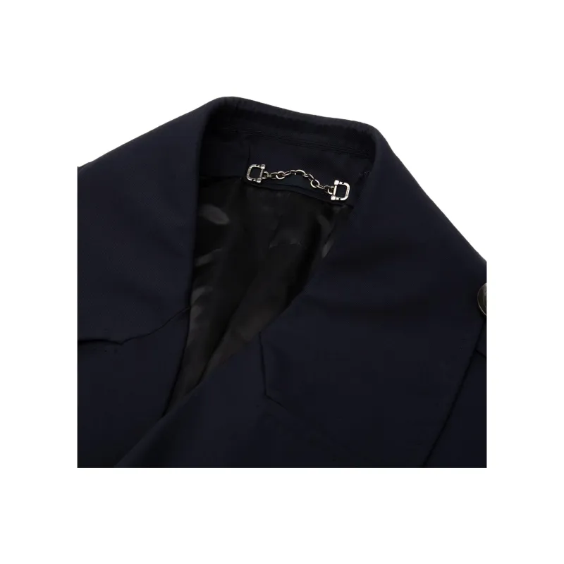 GUCCI Trench Coats Men Blue-5