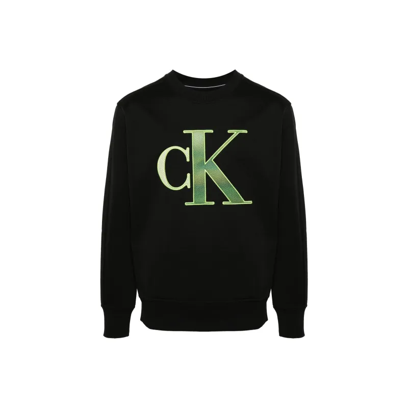 Calvin Klein Jeans Perforated Logo-patch Sweatshirt-0