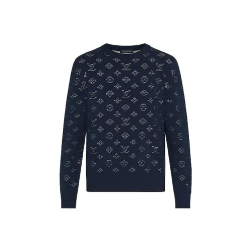 LOUIS VUITTON Slim Fit Knitwear Men's Dark Blue