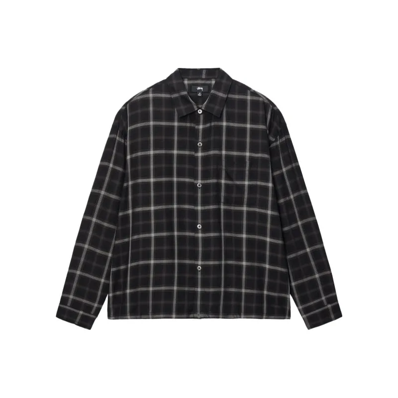 Stussy Shadow Plaid Rayon Shirt-0