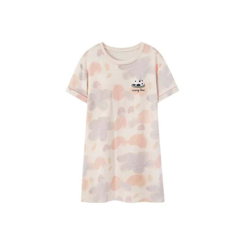 FENTENGCARE Nightgown Women's Apricot-0