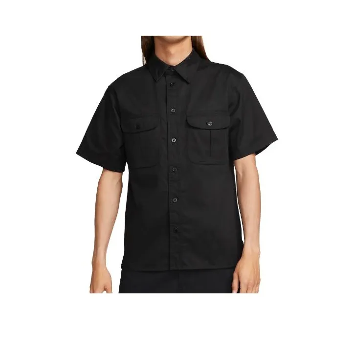 Nike SB Tanglin Short-Sleeve Woven Button-Up Skate Top Shirt Men's Black-0