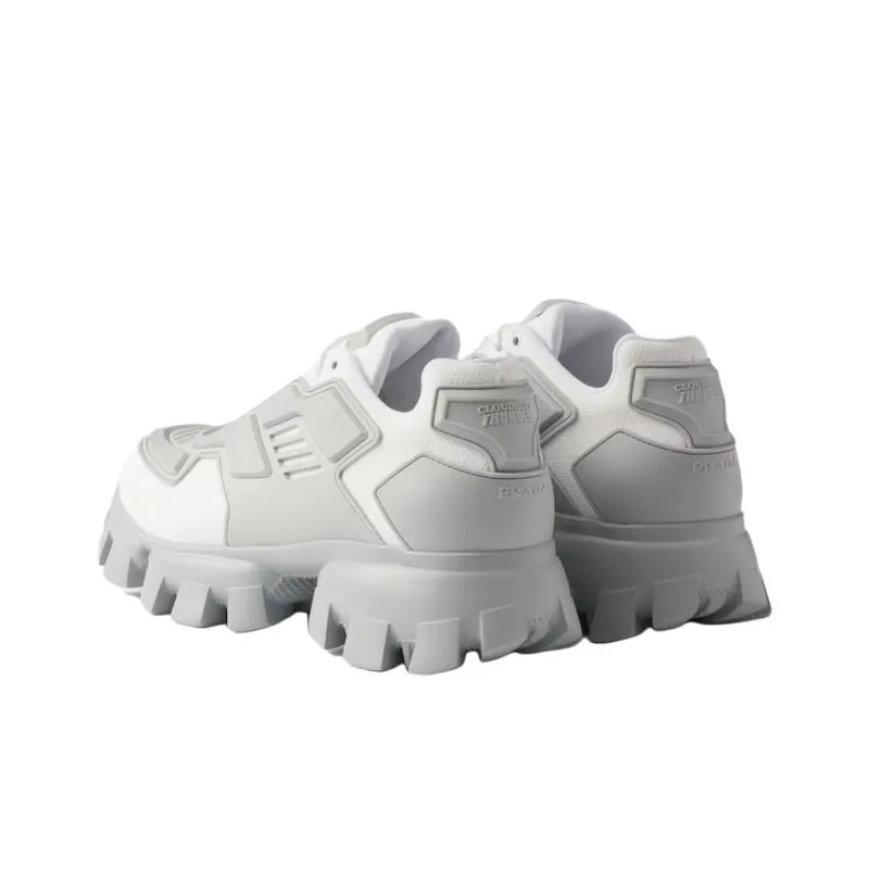 PRADA Cloudbust Thunder Low Top Chunky Sneakers Men's White Gray-3