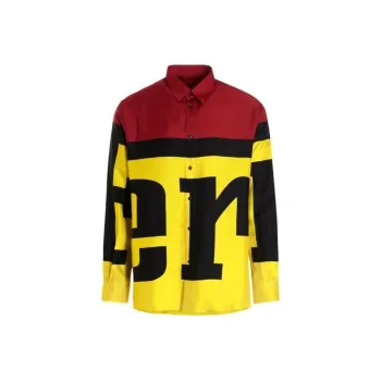 Ferrari Logo Colour block Silk Shirt