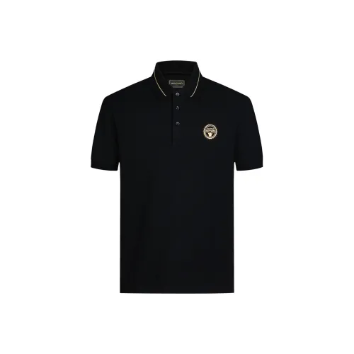 MANGANO Little Bee Series SS24 Polo Shirt Men's Black