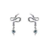 Serpent Earrings-Blue