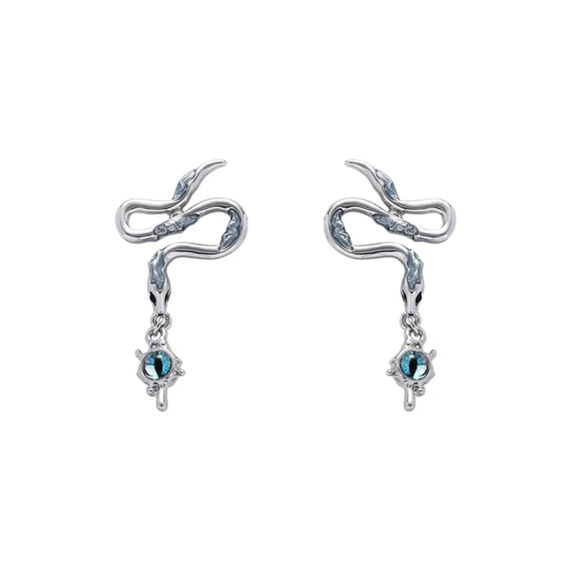 KING OF BLING Alloy, Zircon, Oil Drip Earrings Women's-0