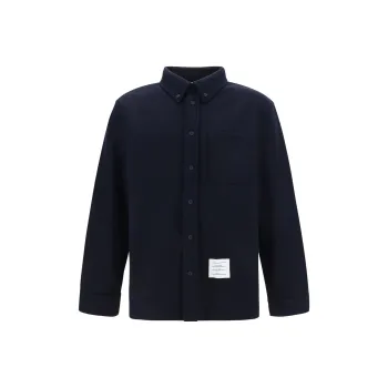 THOM BROWNE Herringbone Button Up Overshirt
