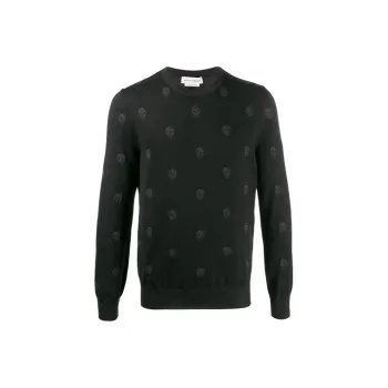 Alexander McQueen Skull Jacquard Pullover