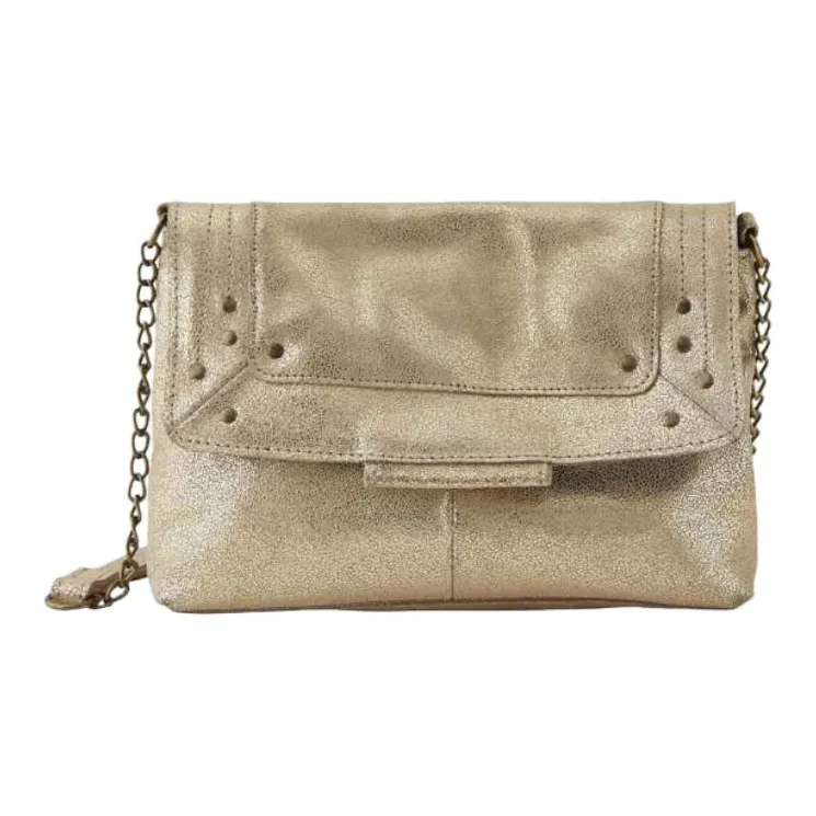 PIECES Cow Leather Crossbody Bag, Shoulder Bag Regular Women's Gold-0
