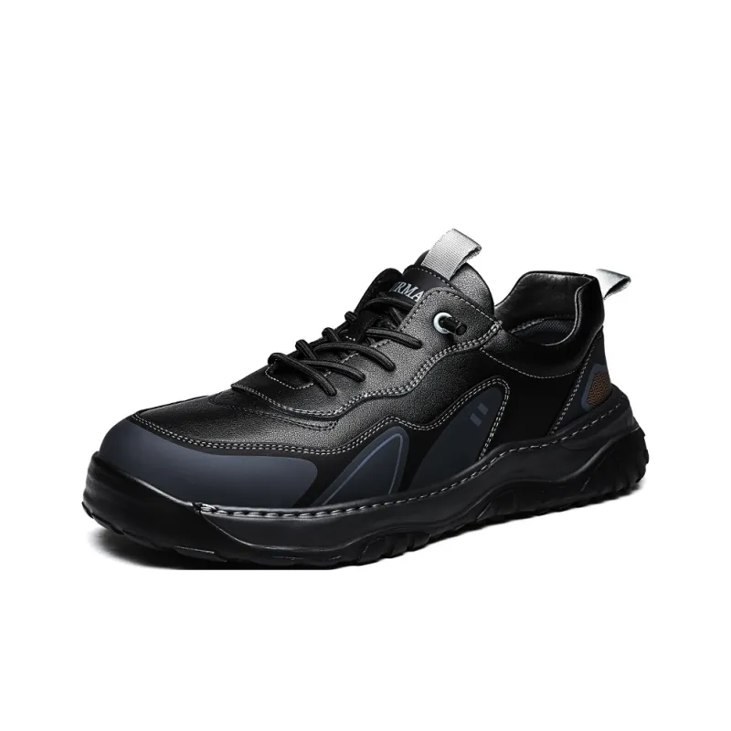 HD Cushioning, Slip Resistant, Abrasion Resistant, Lightweight Coverage Low Top Casual Shoes Men's Black-0
