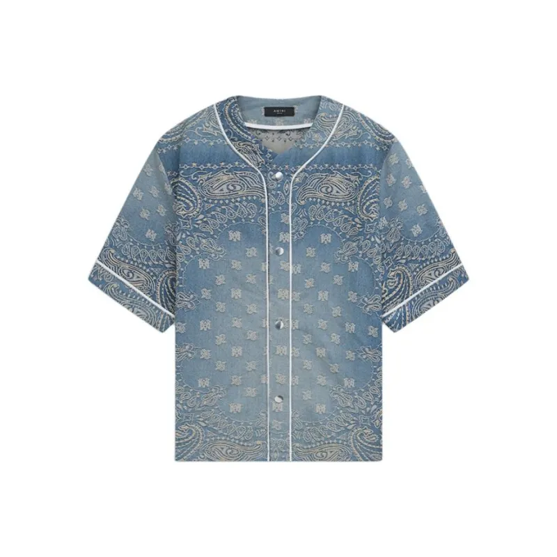 AMIRI Monogram-jacquard Denim Shirt-0