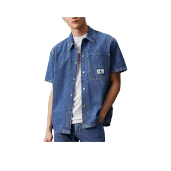CALVIN KLEIN Shirt Europe Version Men's Medium Blue