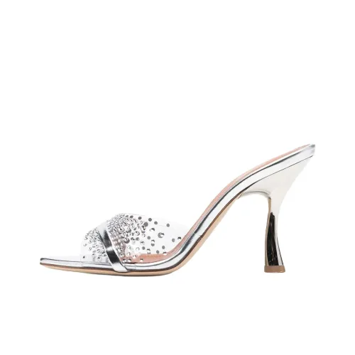 Malone Souliers Slide Slippers 4.5cm Women's Silver