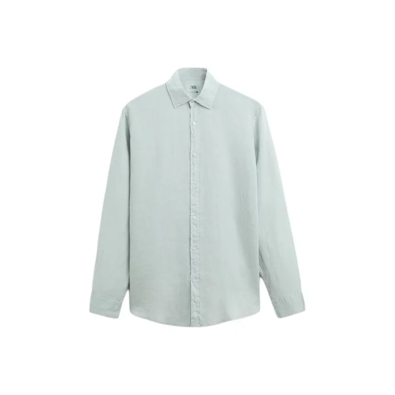 ZARA Shirts Men Turquoise-0