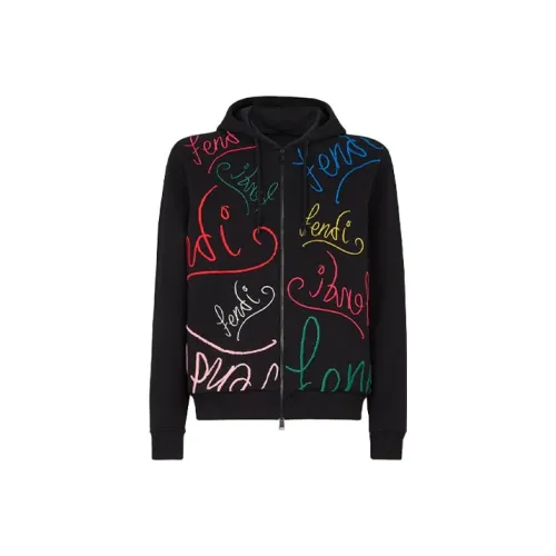FENDI 2010s Logo embroidered Hoodie