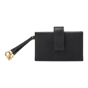 Loro Piana Extra Calfskin Card Holder Regular Women's Black
