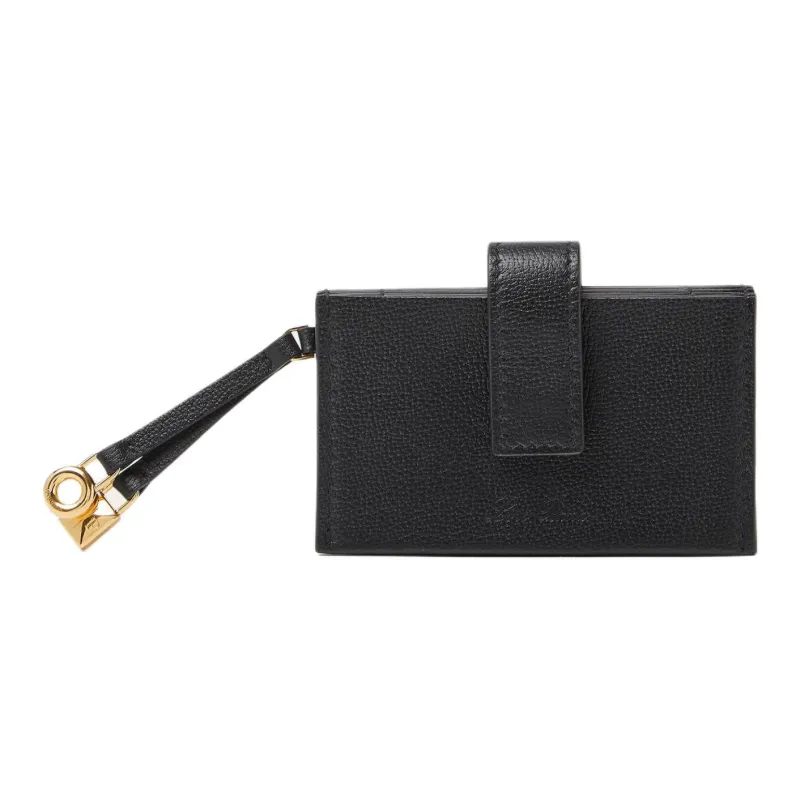 Loro Piana Extra Calfskin Card Holder Regular Women's Black-0