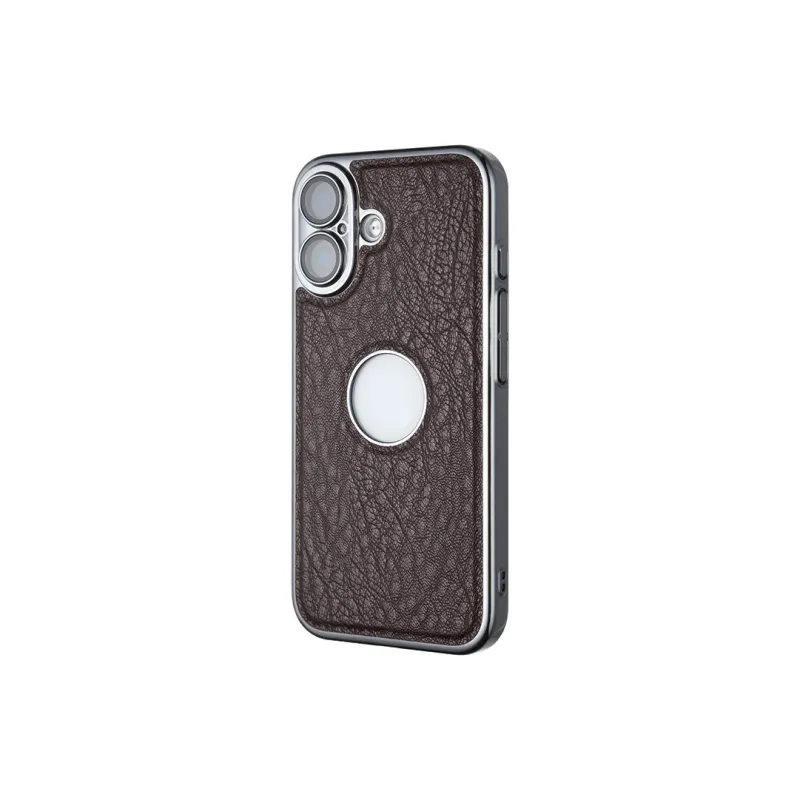 Kona Chun Genuine Leather Material Nostalgic Classic Tricolor Phone Cases Compatibility Apple 16/15/14/13/12/iPhone 16-3