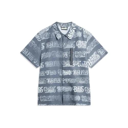 LiNing x MISTER CARTOON Badfive Shirt Men's Matte Gray Sky Blue