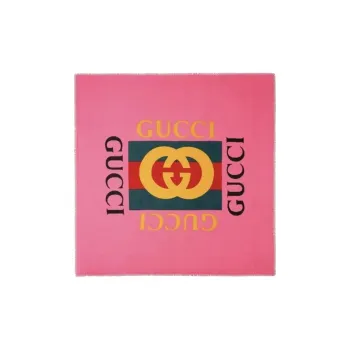 GUCCI Wool Knit Scarves Unisex Pink