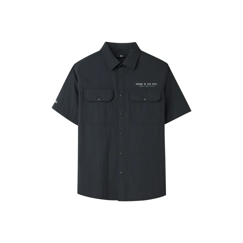 HLA Shirts Men Navy Blue 67-0