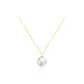 Gold Round Pearl Necklace